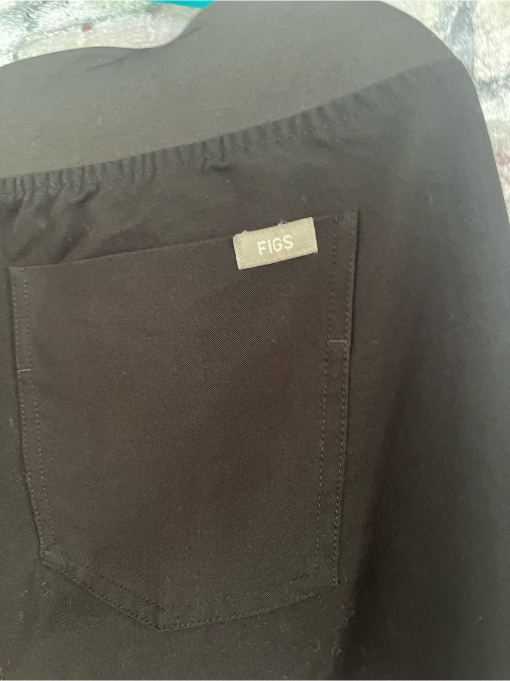 Figs Technical Collection Black Scrub Joggers zip pockets & Drawstring. Unisex - Picture 14 of 14
